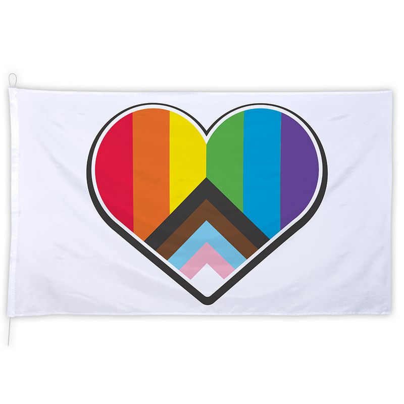 Progress Pride Hjerte Flag