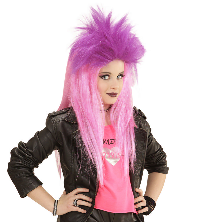 Punk Børneparyk Neonpink | Punker Paryk - Hovedtilbehør - Temashop