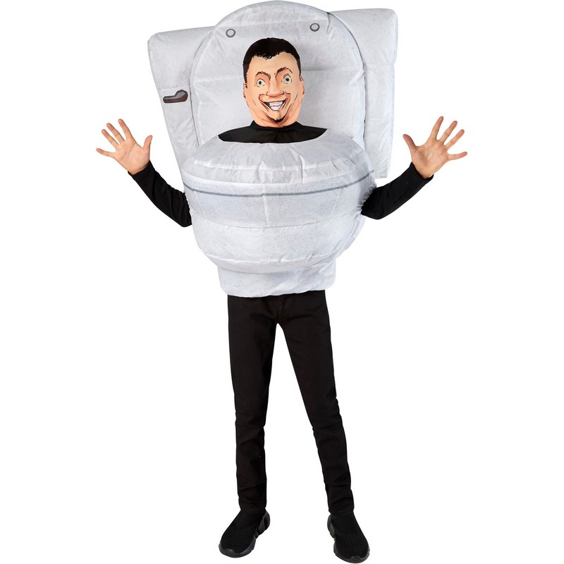 Skibidi Toilet Oppusteligt Kostume | Skibidi Toilet - Temashop