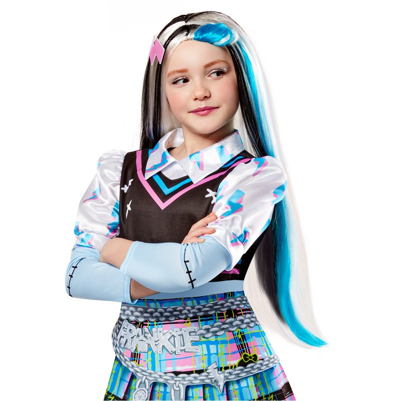 Monster High Frankie Stein Børneparyk | Monster High Paryk - Hovedtilbehør - Temashop