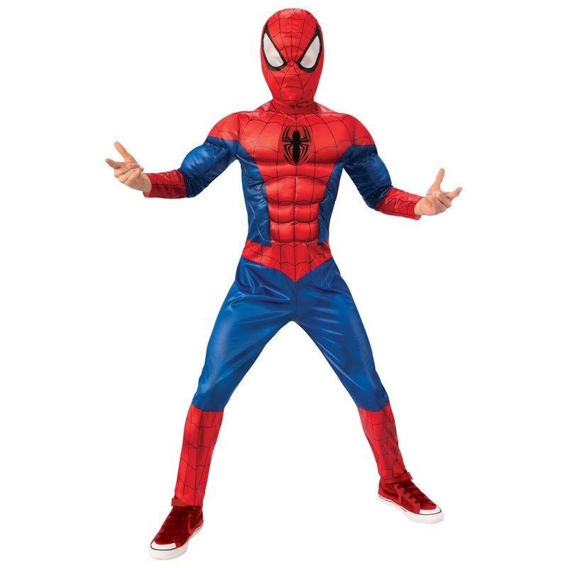 SpidermanÂ® Muskel Deluxe Børnekostume