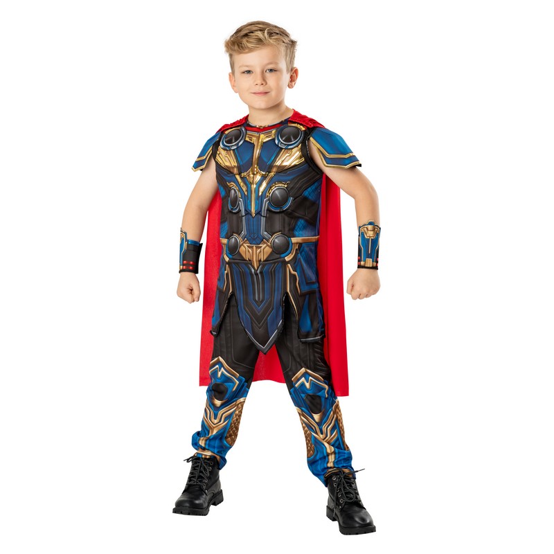 Thor Love And Thunder Deluxe Børnekostume - Superhelte kostume til børn i størrelserne 98-128 | Thor udklædning til børn - Temashop