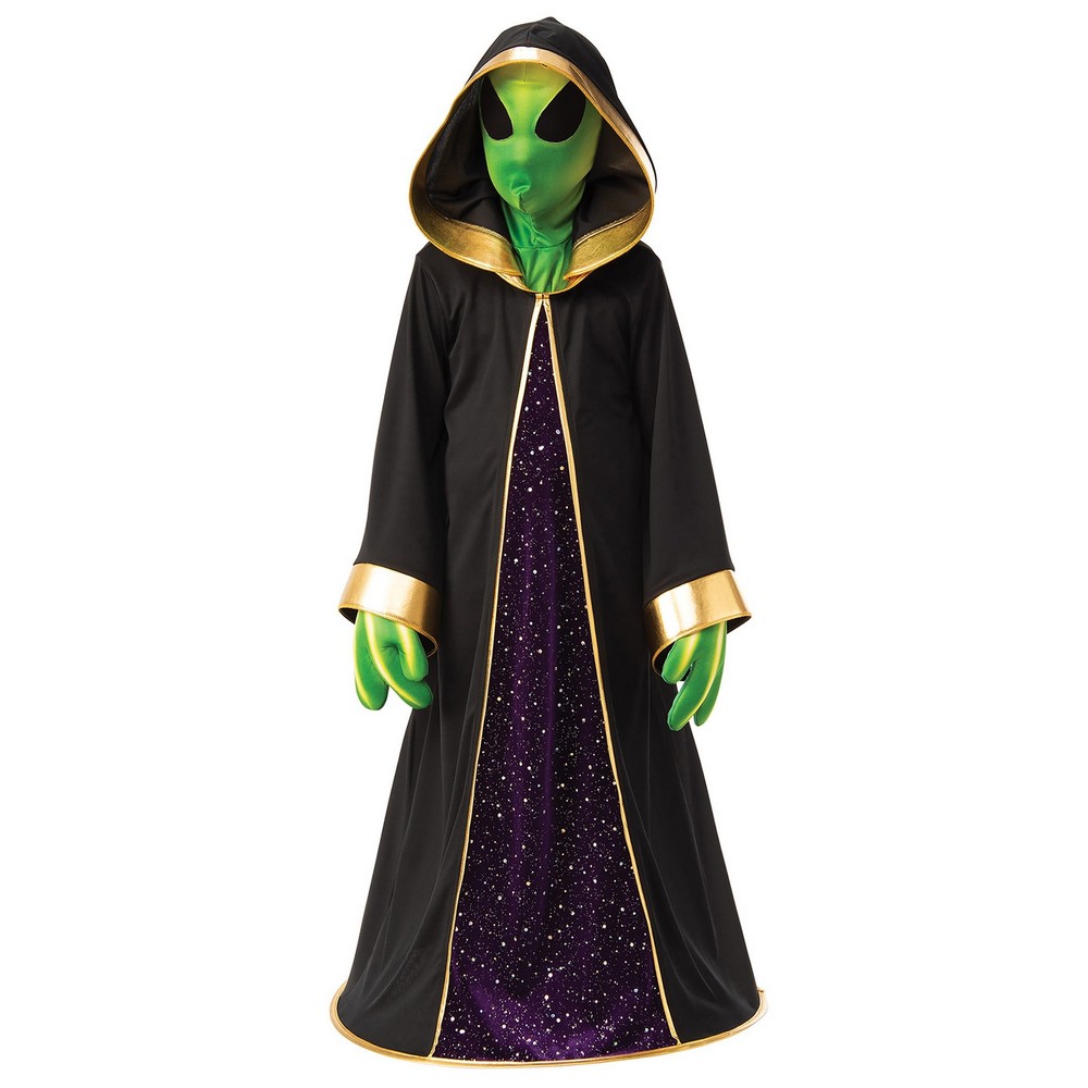 Alien Deluxe Børnekostume - Halloween kostume til børn i størrelserne 98-128 | Alien udklædning til børn - Temashop