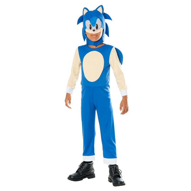 Sonic Deluxe Børnekostume - TV-serier / Film kostume til børn i størrelserne 110-140 | Sonic udklædning til børn - Temashop