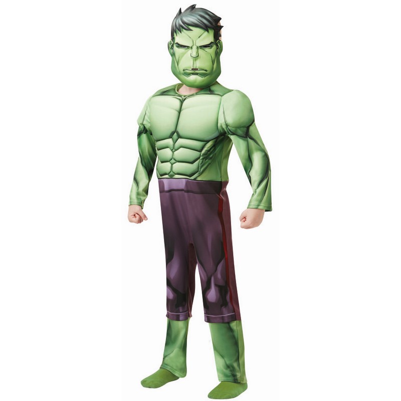 The HulkÂ® Muskel Deluxe Børnekostume