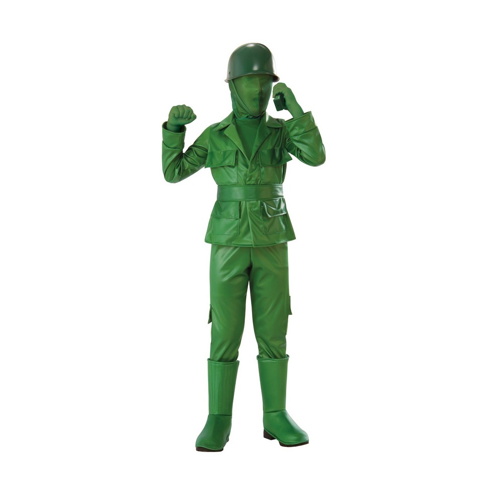 Legetøjs Soldat Børnekostume Grøn - Professioner kostume til børn i størrelserne 116-128 | Militær udklædning til børn - Temashop