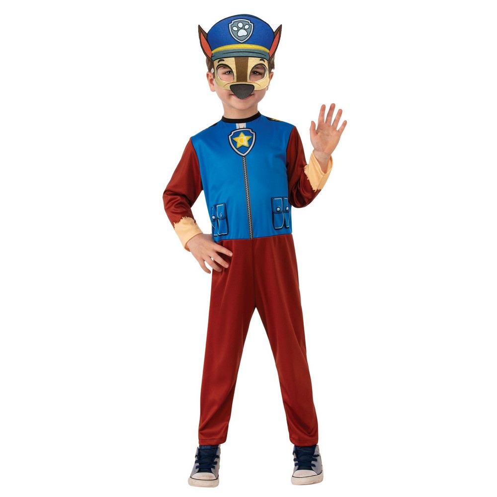 Paw Patrol Chase Børnekostume - Børne TV kostume til børn i størrelserne 98-128 | Paw Patrol udklædning til børn - Temashop