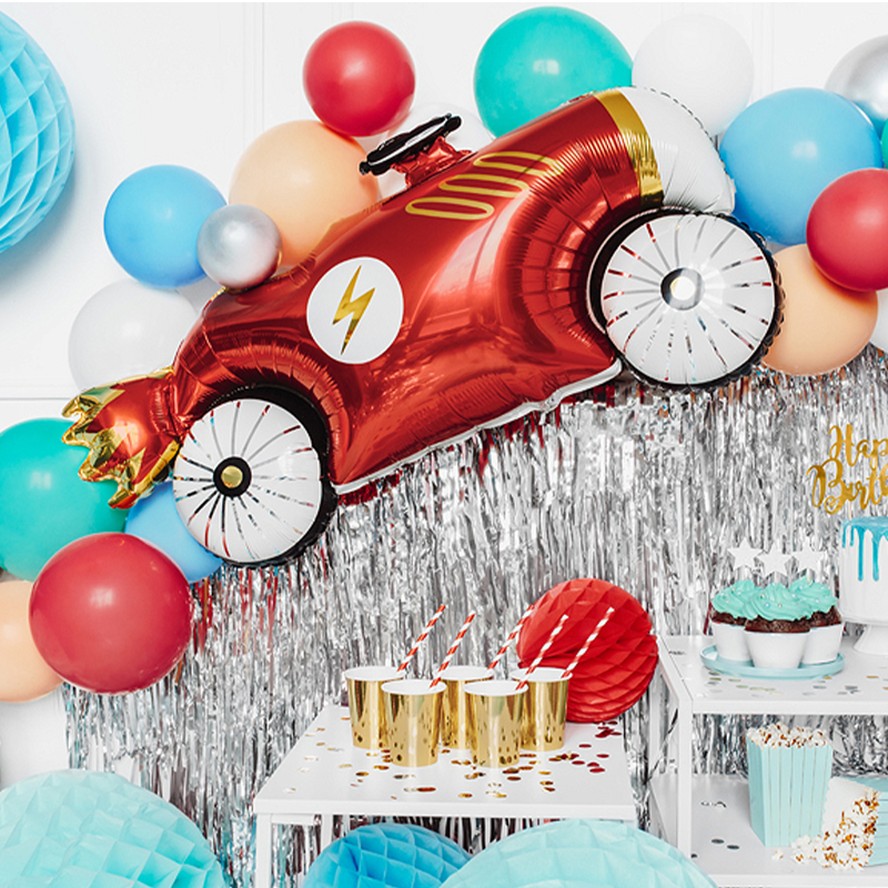 Racerbil Folieballon - 1 stk (93 x 48 cm) | Racerløb tema Folieballoner - Temashop