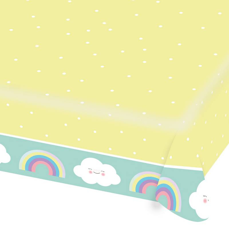 Rainbow And Cloud Dug - 1 stk (115 x 175 cm) | Regnbue Duge - Temashop