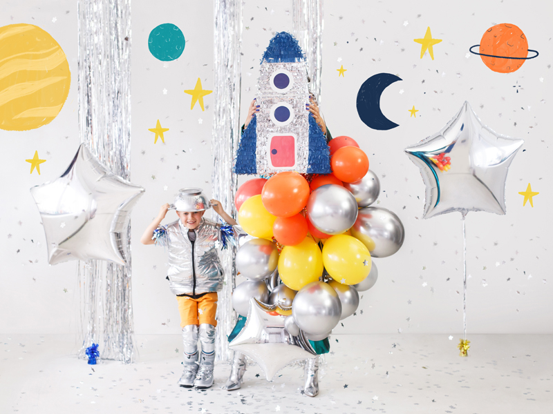 Raket Piñata - 1 stk (45,5 x 69,5 cm) | Rummet Pinata - Temashop