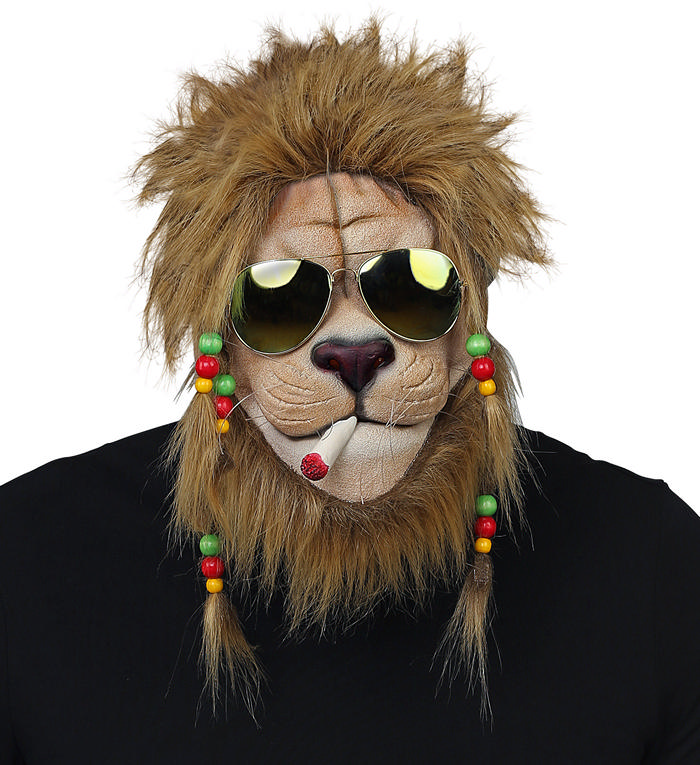 Rasta Løve Maske | Jamaica Maske - Hovedtilbehør - Temashop