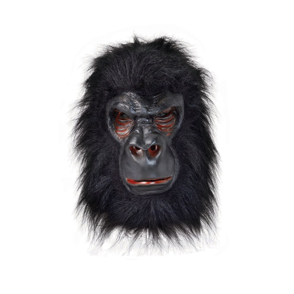 Gorilla Latex Maske Sort | Abe Maske - Hovedtilbehør - Temashop