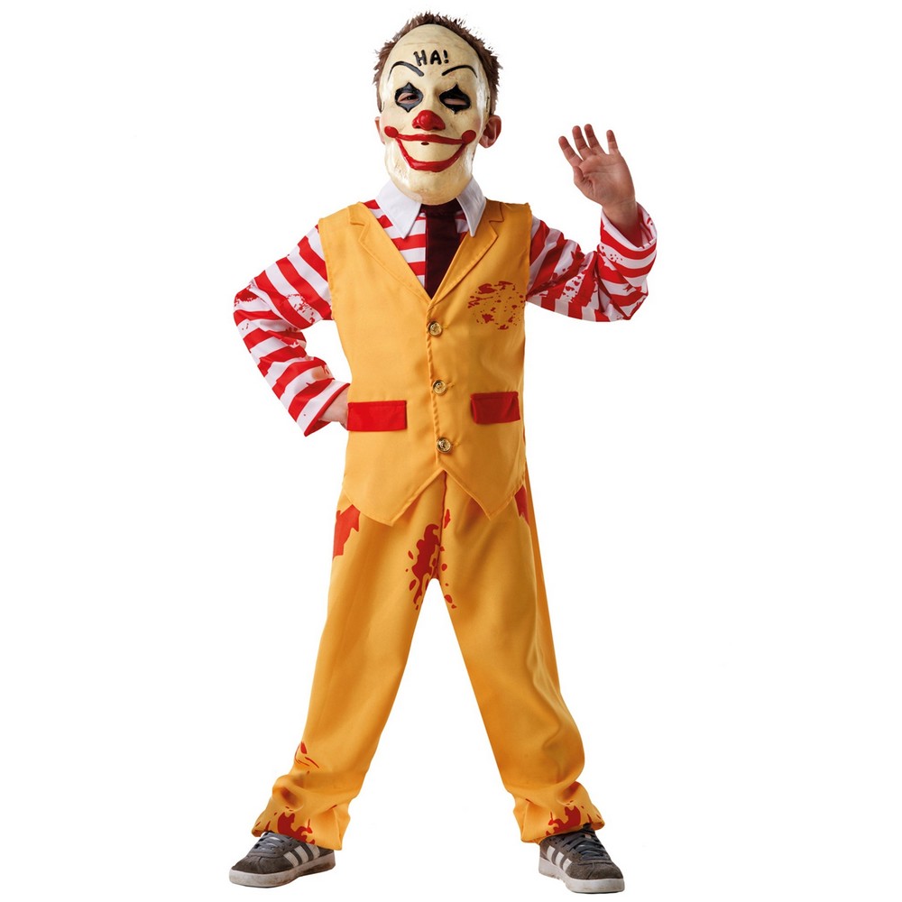 McKlovn Børnekostume - Halloween kostume til børn i størrelserne 116-164 | Horror Clown udklædning til børn - Temashop