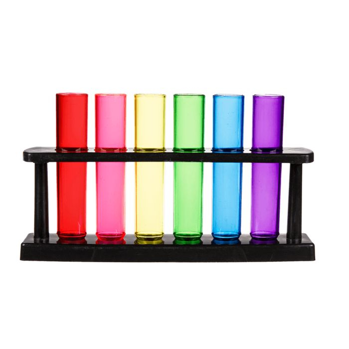 Reagensglas Shotglas - 6 stk (40 ml) | Drinks Glas - Temashop