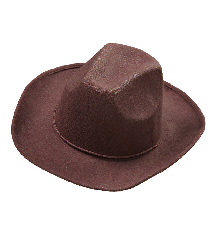 Realistisk Brun Cowboy Hat | Det vilde vesten Hat / Hue / Hjelm - Hovedtilbehør - Temashop