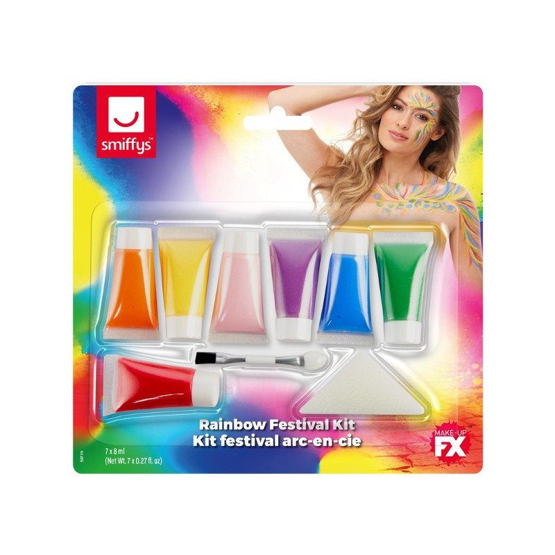 Regnbue Festival Makeup | Regnbue Sminke / Makeup - Makeup & Negle - Temashop