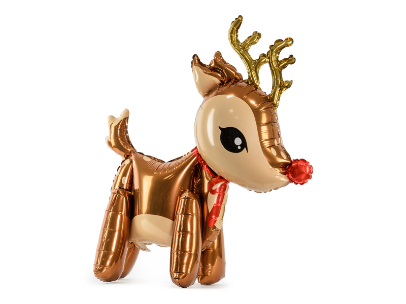 Rensdyret Rudolf Folieballon - 1 stk (50 x 62 cm) | Rensdyr Folieballoner - Temashop