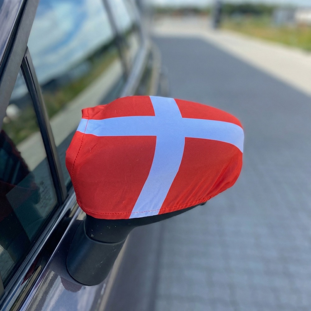 Danmark Sidespejl Cover Til Bil - 2 stk | Danmark Bildekoration - Temashop