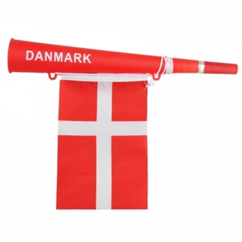 Danmark Fanhorn Med Flag