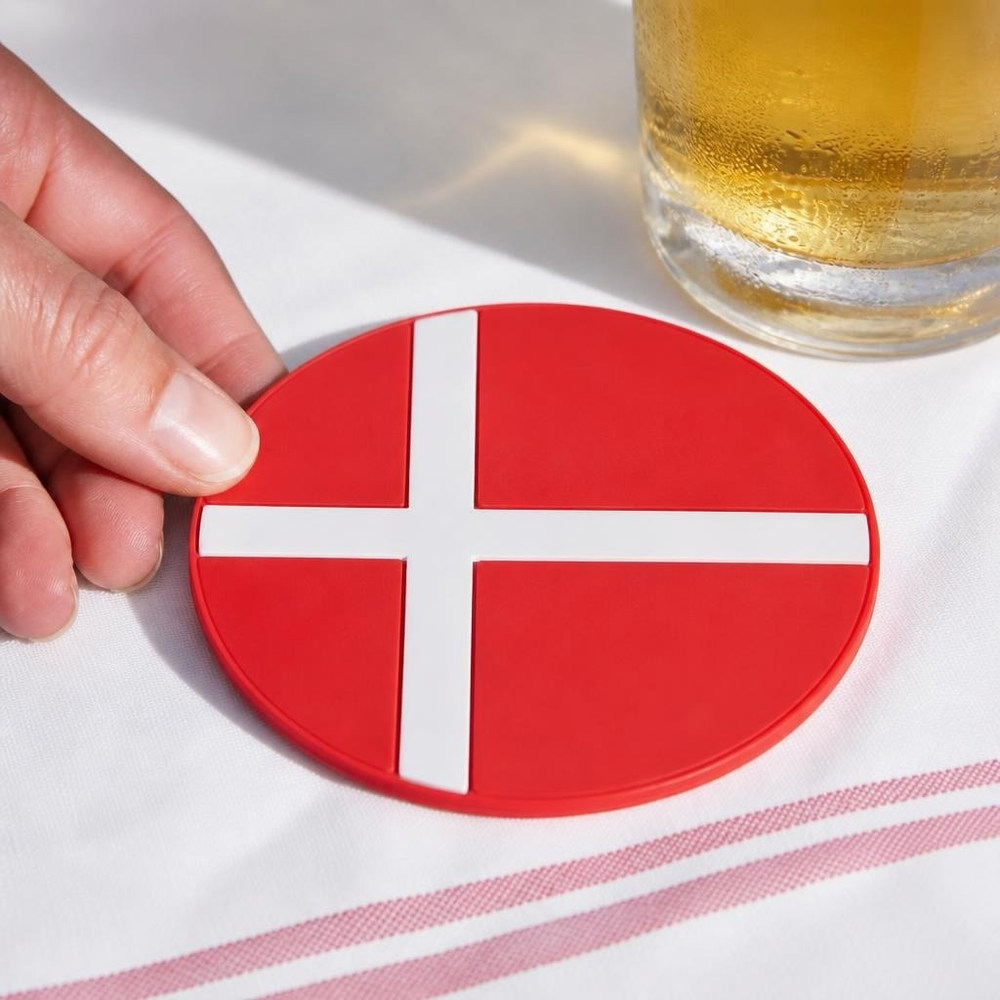 Danmark Coaster - 1 stk | Danmark Ølbrikker - Temashop