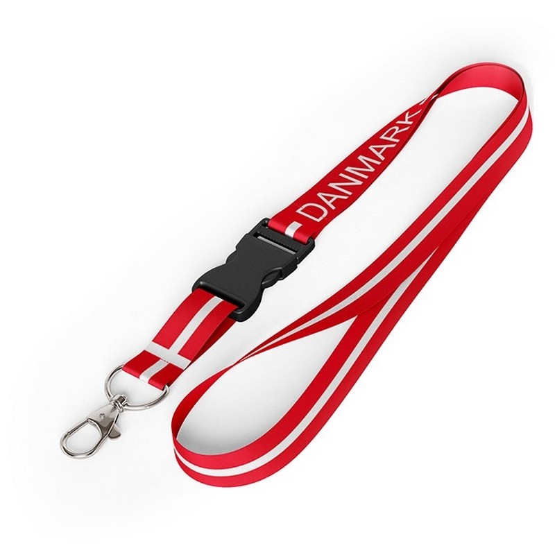 Danmark Nøglesnor (45 cm) | Danmark Nøgleringe - Gaveideer - Temashop