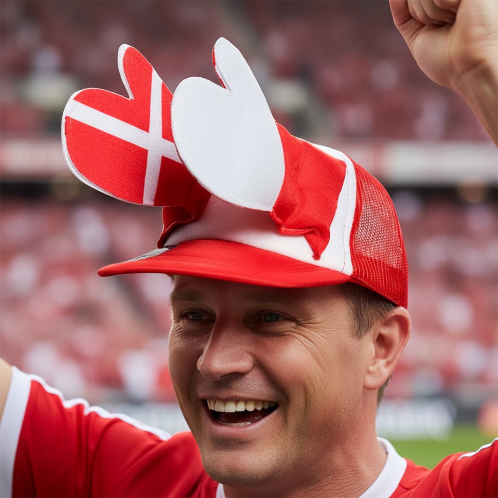 Danmark Klaphat | Danmark Hat / Hue / Hjelm - Hovedtilbehør - Temashop