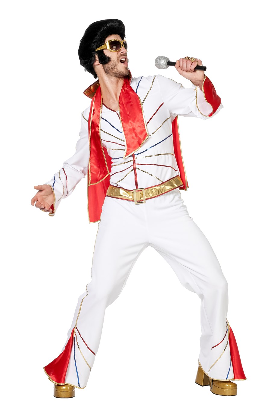 Rock N' Roll Konge Kostume - TV-serier / Film kostume til voksne i størrelserne S-3XL | Elvis kostume til mænd - Temashop