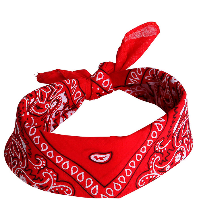 Rød bandana | 50'erne Rock n' Roll Tørklæde - Beklædning - Temashop