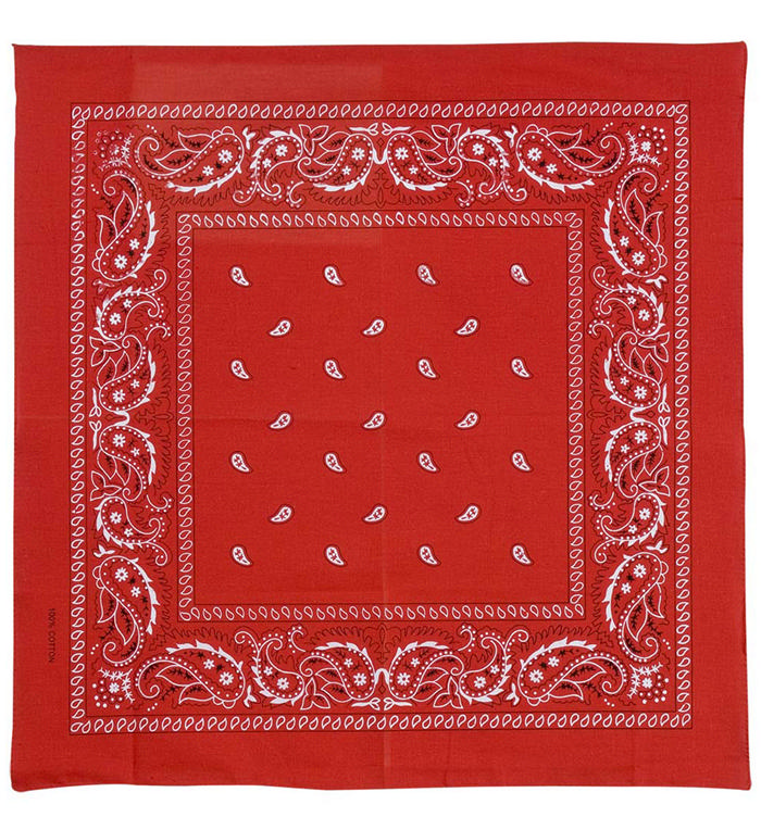 Rød cowboy bandana | Det vilde vesten Tørklæde - Beklædning - Temashop