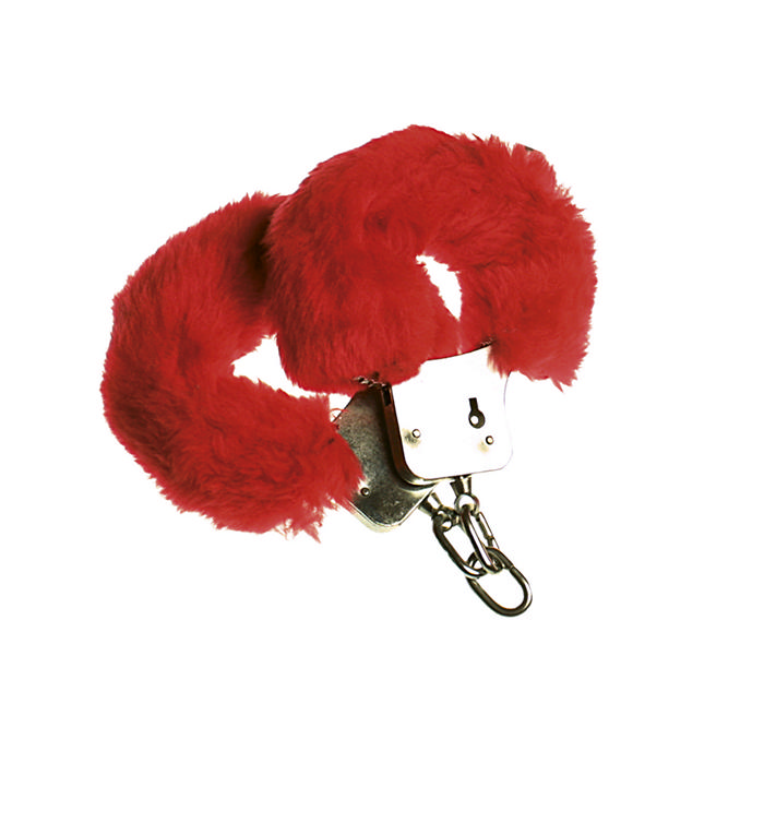 Røde Plys Håndjern | Valentinsdag Håndjern - Kropstilbehør - Temashop