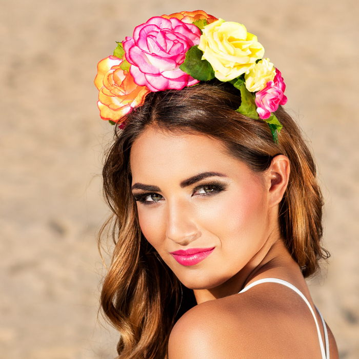 Rose Blomster Tiara | Blomst Hårbøjle / Pandebånd / Hårbånd - Hovedtilbehør - Temashop