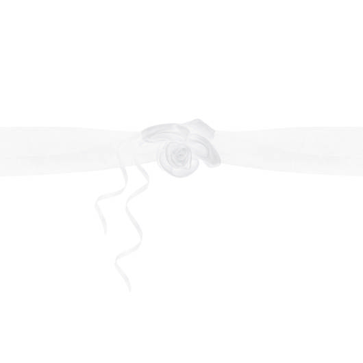 Rose Organza Guirlande Hvid - 2 stk (1,8 m) | Bryllup DIY tilbehør - Temashop