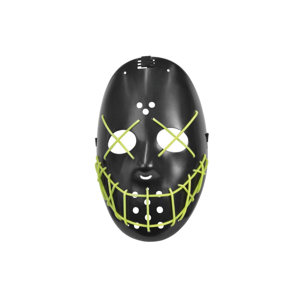 Anarchy LED Maske Sort/Neon
