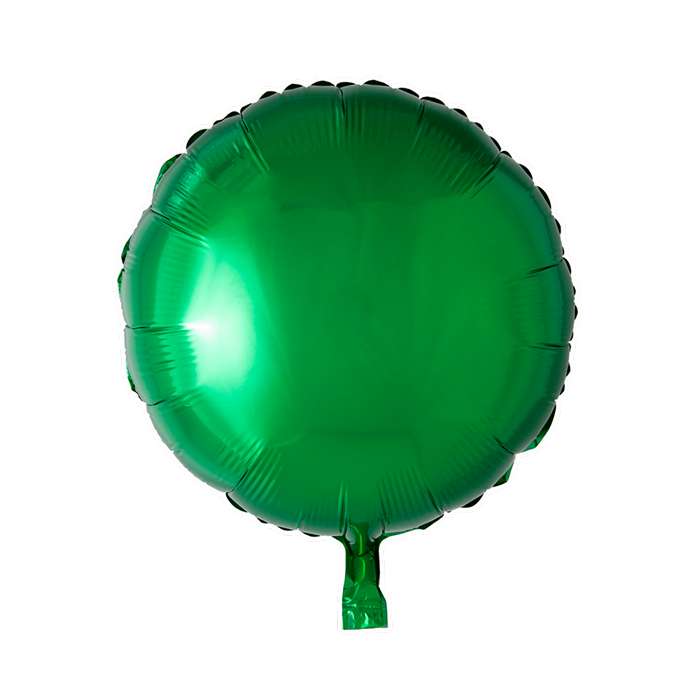 Rund Folieballon Grøn - 1 stk (46 cm) | Grønt tema Folieballoner - Temashop