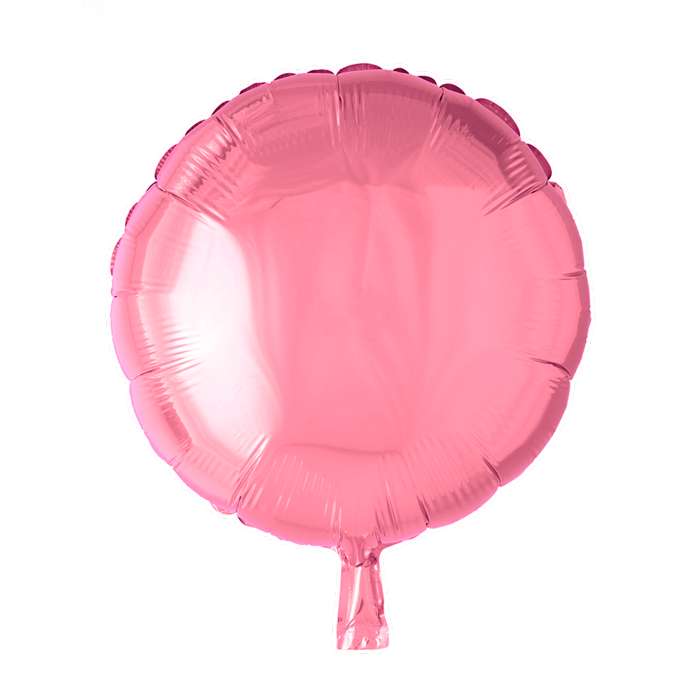 Rund Folieballon Lyserød - 1 stk (46 cm) | Pink tema Folieballoner - Temashop