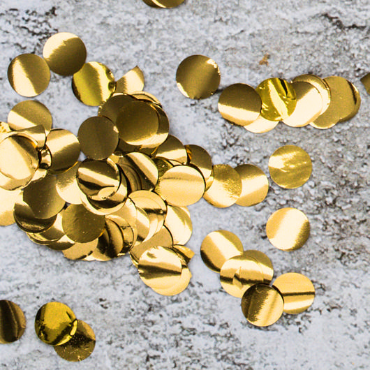 Rund Konfetti Guld - 1 pose (15 g) | Guld tema Konfetti - Temashop