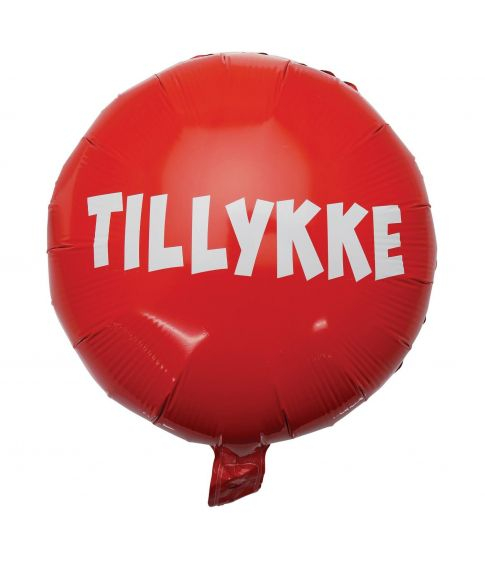 Rund Tillykke Folieballon - 1 stk (44 cm) | Tillykke Folieballoner - Temashop