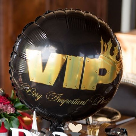 Rund VIP Folieballon - 1 stk (45 cm) | Hollywood Folieballoner - Temashop