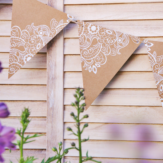 Rustic Country Vimpelguirlande - 1 stk (2,1 m) - Temashop