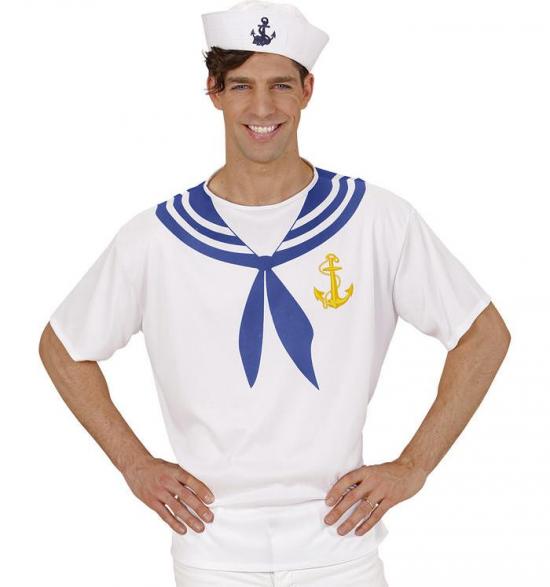 Sailor T-Shirt - Professioner kostume til voksne i størrelserne M-XL | Maritimt kostume til mænd - Temashop