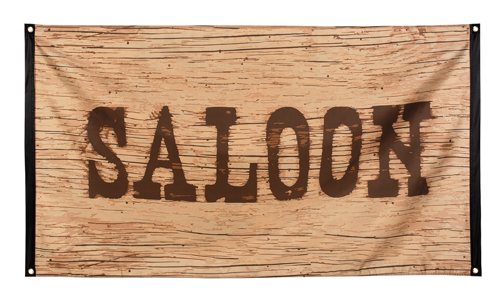 Saloon Banner - 1 stk (90 x 150 cm) | Det vilde vesten Bannere - Temashop
