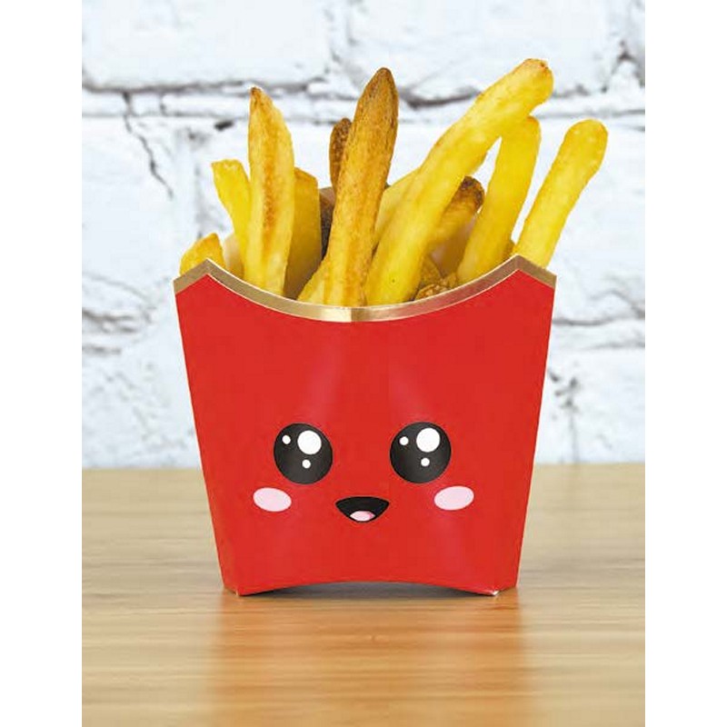 Salty Junkfood Pommes Frites Bægre - 8 stk | Mad Bægre - Temashop