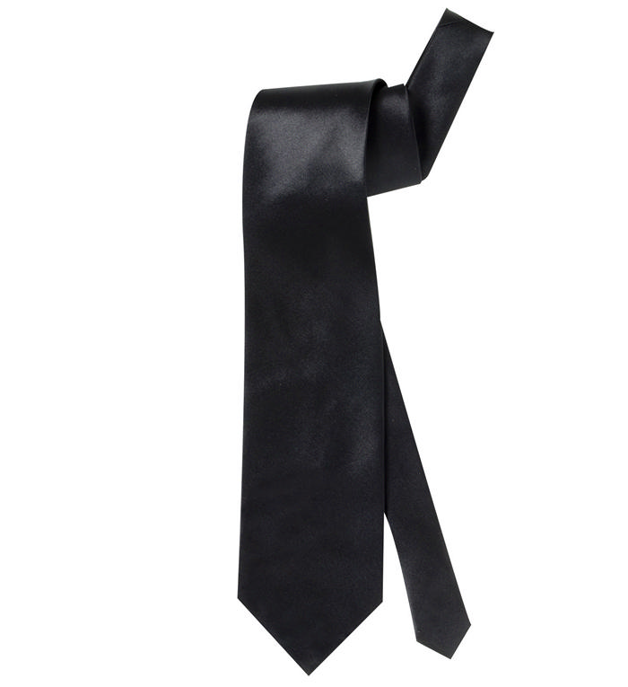 Satin Slips Sort | 20'erne Gangster Slips - Beklædning - Temashop
