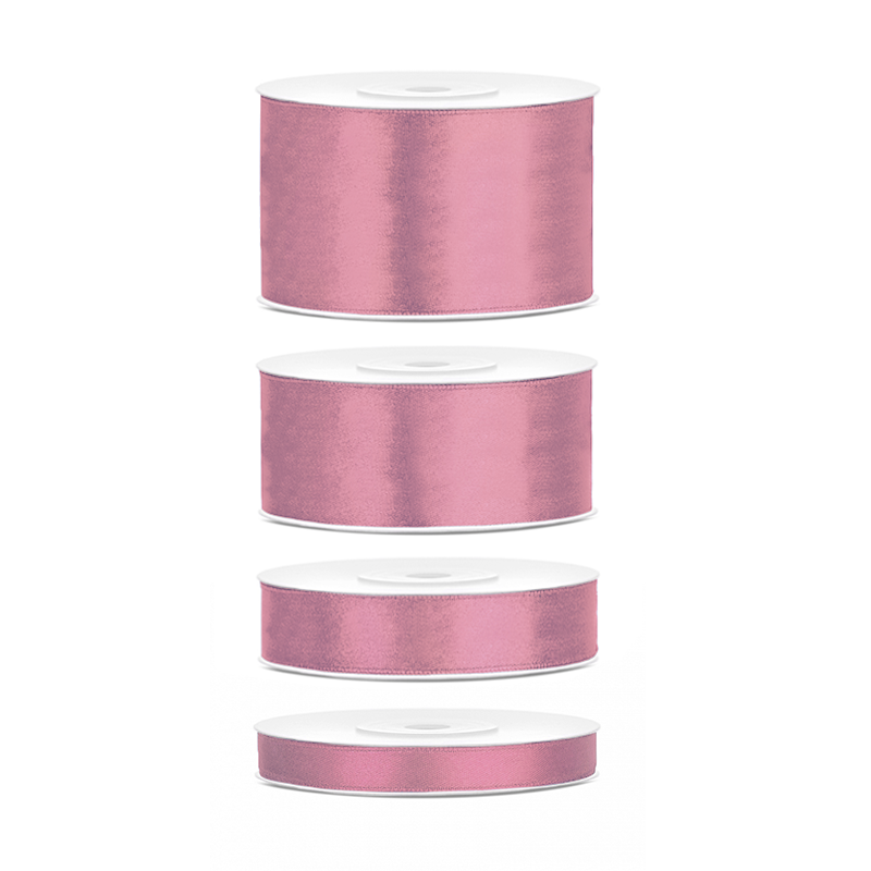 Satinbånd Pink - 1 rulle (25 m) | Pink tema Bånd - Temashop