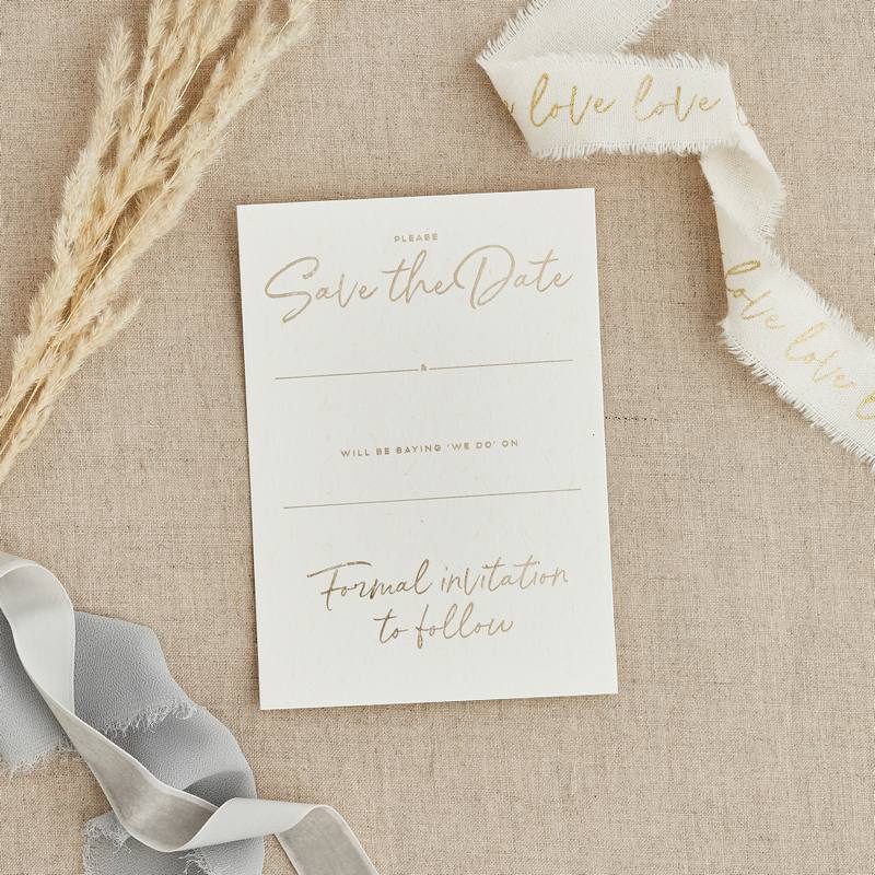 Save the Date Bryllups Invitationer - 20 stk (10,5 cm) | Bryllup Invitationer - Temashop