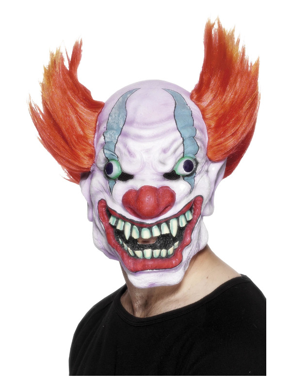 Scary Klovnemaske | Horror Clown Maske - Hovedtilbehør - Temashop