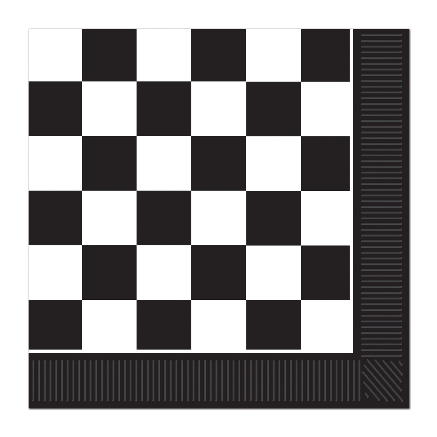 Skakternet Servietter - 16 stk (33 x 33 cm) | Racerløb tema Servietter - Temashop