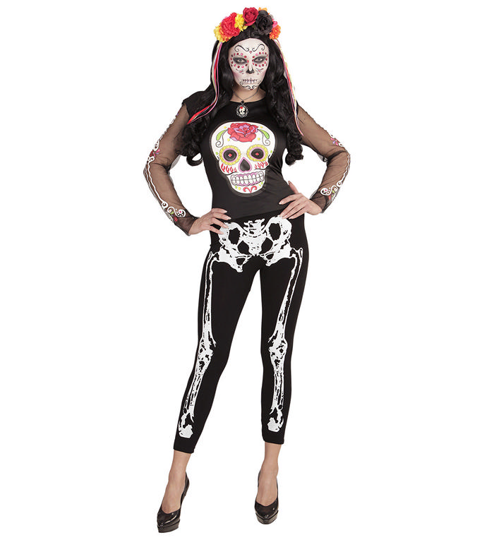 Skelet Leggings | Skelet Strømper / Strømpebukser / Knæstrømper - Beklædning - Temashop