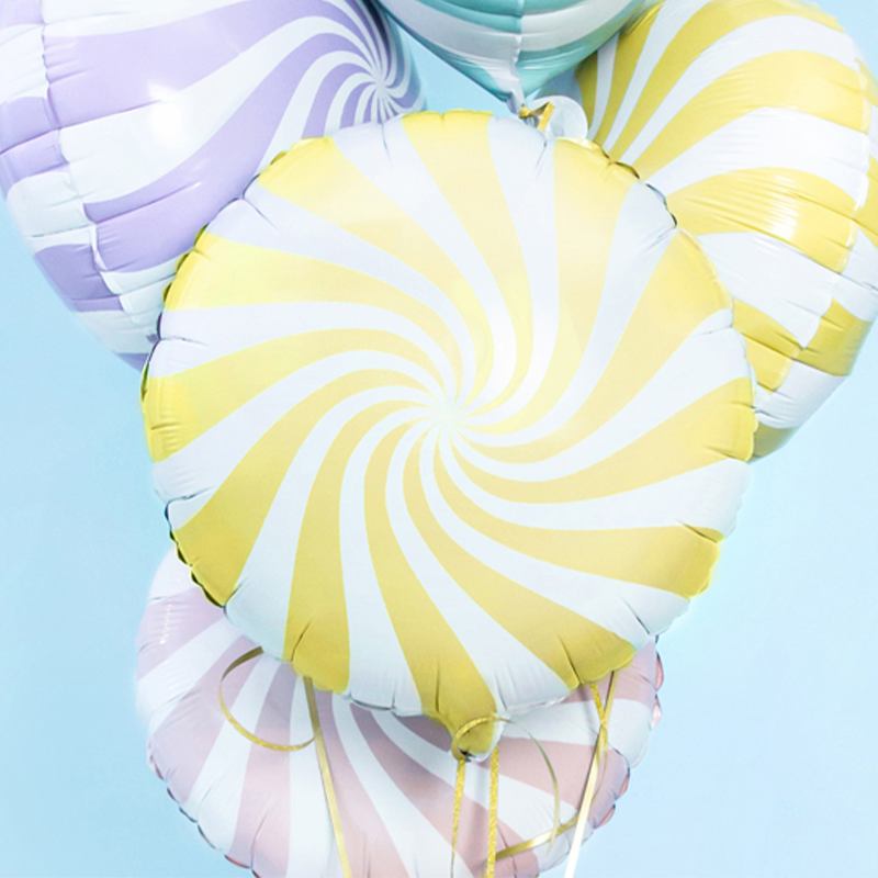 Slik Folieballon Pastel Gul - 1 stk (45 cm) | Gul tema Folieballoner - Temashop