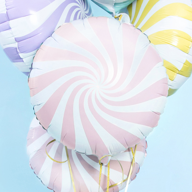 Slik Folieballon Pastel Lyserød - 1 stk (45 cm) | Pink tema Folieballoner - Temashop